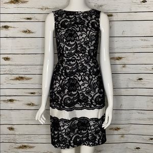 The Limited black and white lace dress size 0